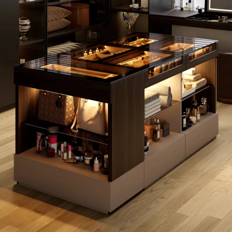 Luxury Jewelry Display Cabinet Storage Bucket Cabinet Household Fashion Cabinets Living Room Vitrine Furniture Showcase Salon