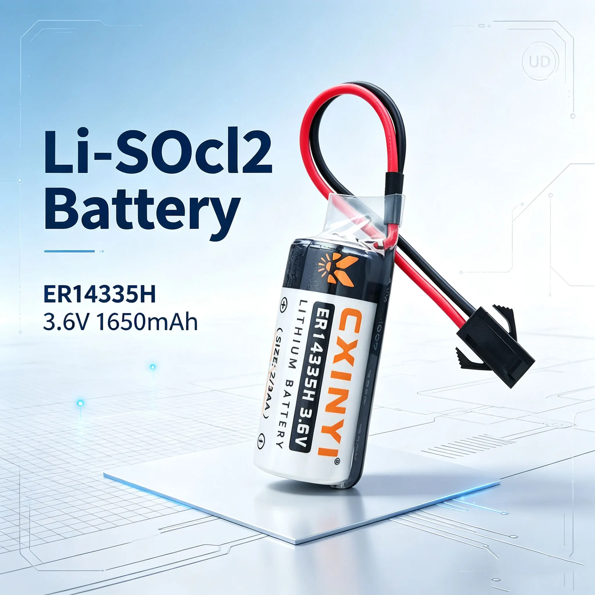 CXINYI ER14335H Li-SOCl2 battery 3.6V servo encoder, gas detector, smoke alarm, temperature and humidity collector