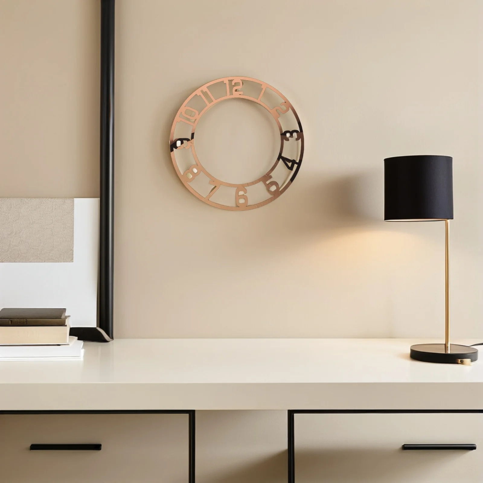 

2Pcs 9.82 Inch Round Acrylic Clock Face Mirror Finish Arab Numeral Dial for DIY Resin Clocks Wall Decor Living Room Hotel