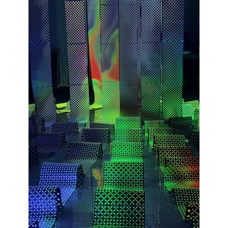 Stage Lighting Equipment Flexible Led Display Screen P15 10Meter DMX512 Rgb Led Stage Lights for Concert