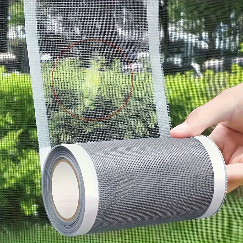 Window Screen Repair Tape Anti-Insect Mosquito Net Fixed Patch Self-Adhesive Floor Drain Stickers Mesh Broken Holes Cover Tapes