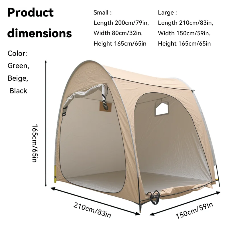 2‑3 Bikes Lightweight Bike Storage Tent, Pop‑Up Foldable Bicycle Shed, Space‑Saving Shelter for Courtyard & Sidewalk
