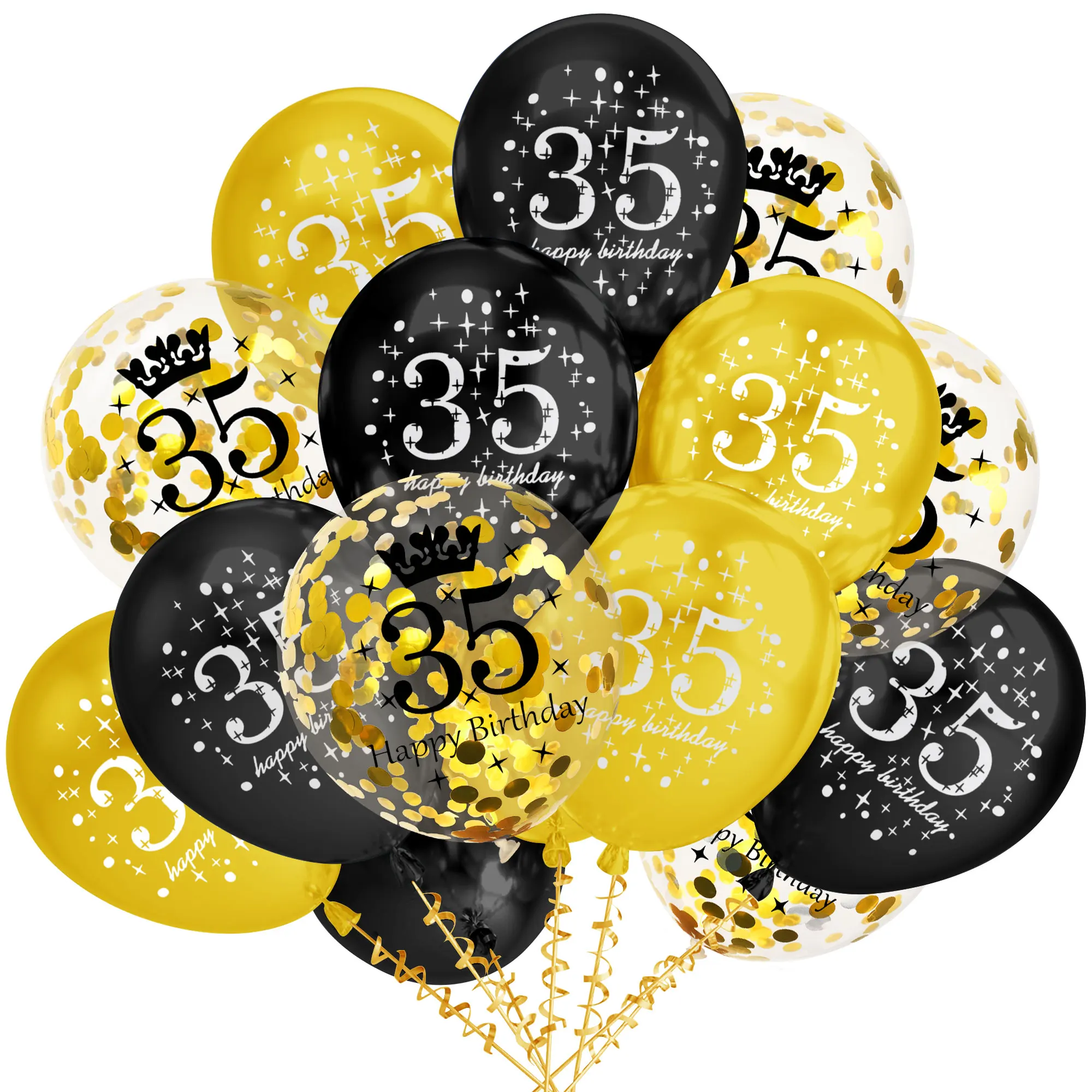 15 Stück 12 Zoll Gold Schwarz 30 40 50 60 70 Jahre alt Latexballons Schwarz Gold Erwachsene Alles Gute zum Geburtstag Heliumbälle 70. Party-Dekorationen