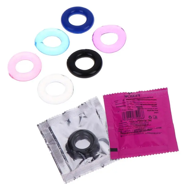 6 Pcs Cock Ring For Men Delay Ejaculation Silicone Penis Ring Set Adult Product Male Rings Lasting Erection Sex Toys For Couple