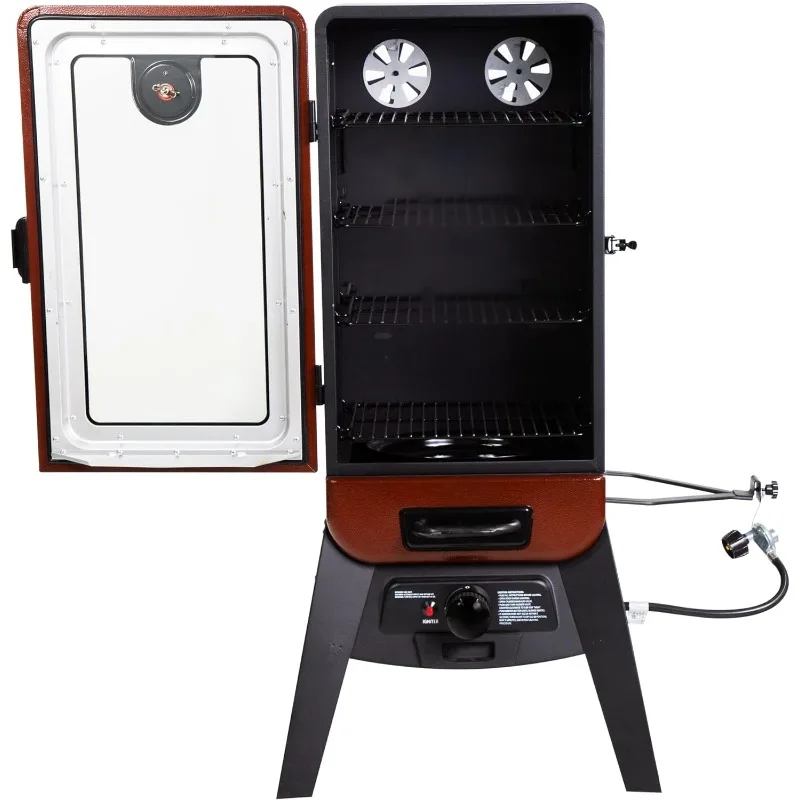 Imagem -03 - Vertical Smoker Grills Pbv3g1 Hammertone Vermelho 684 Polegadas Quadradas