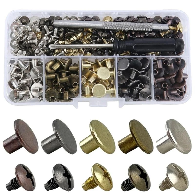 125Pieces Sturdy Metal Chicagos parafusos acessórios para álbuns e criação