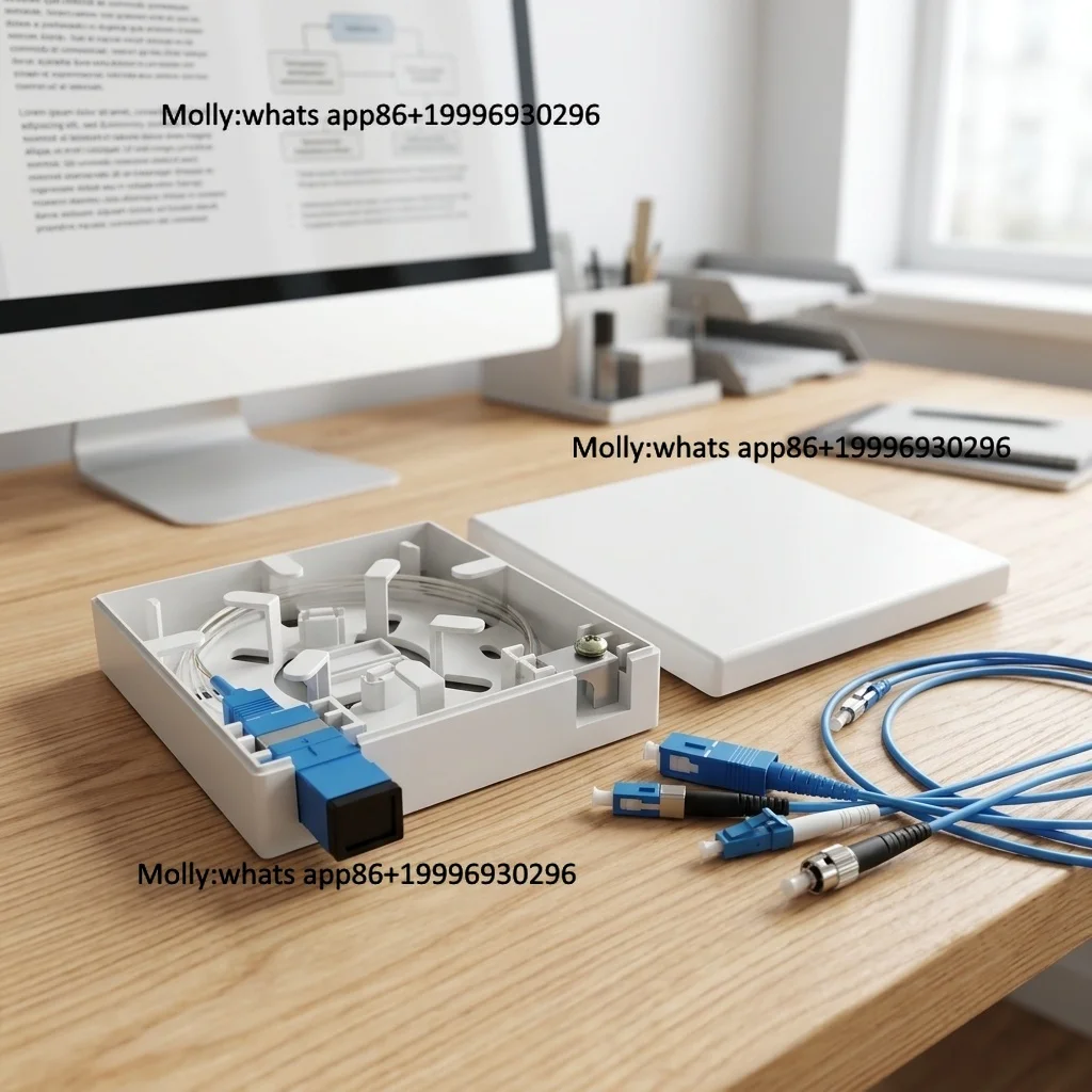Factory Supply 2-Port Wall Mount Indoor/Outdoor Fiber Optic Socket Box 86 Mini Patch Panel 1Core 2