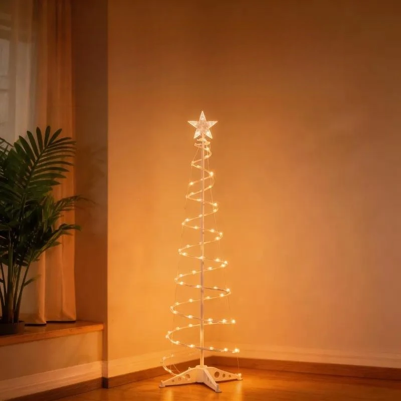 1.8m LED Spiral Christmas Tree Lights Simple Ins Style Atmosphere Luminous Decoration Factory Direct