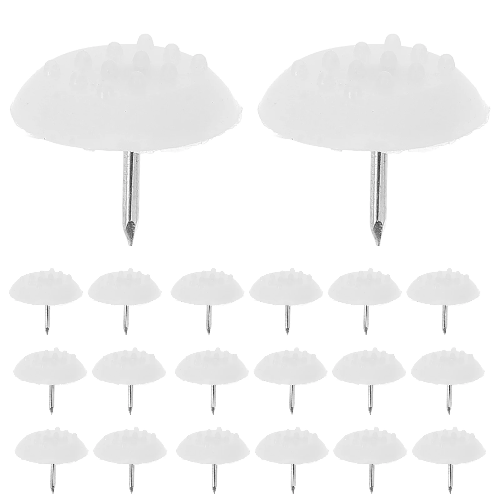 

400pcs Furniture Floor Protectors Thick Plastic Felt Pads Nail On Chair Glides for Wood Tile Carpet Non Heavy Duty