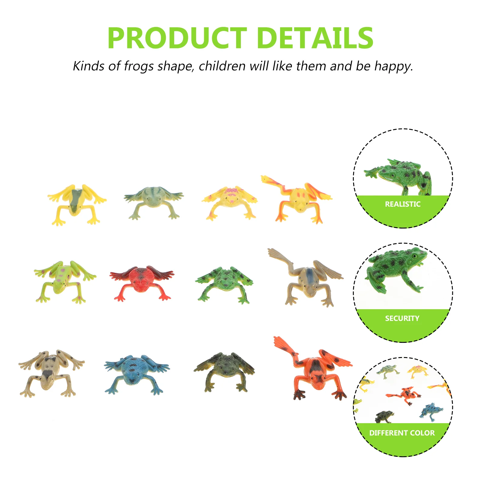 12 Pcs Children’s Toys Eradicate Gift Delicate Simulation Frogs Plaything Toads