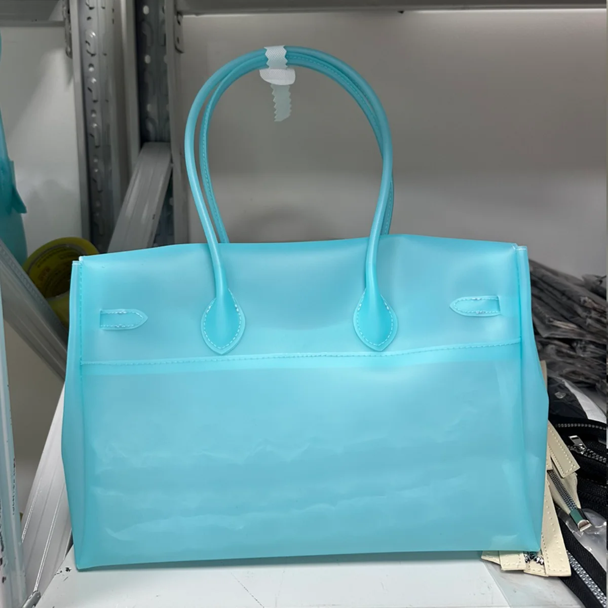 New 2026 Summer Jelly Bag Candy Color Sweet Shoulder Tote Bags Y2K Large Capacity Beach Transparent TPU Women Bag Fashionable