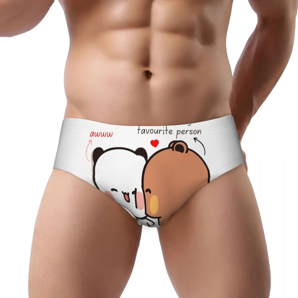 Custom Mens You Are The Only One I Want By My Side BuBu DuDu Men Panties Stretch Peach And Goma Briefs Underwear