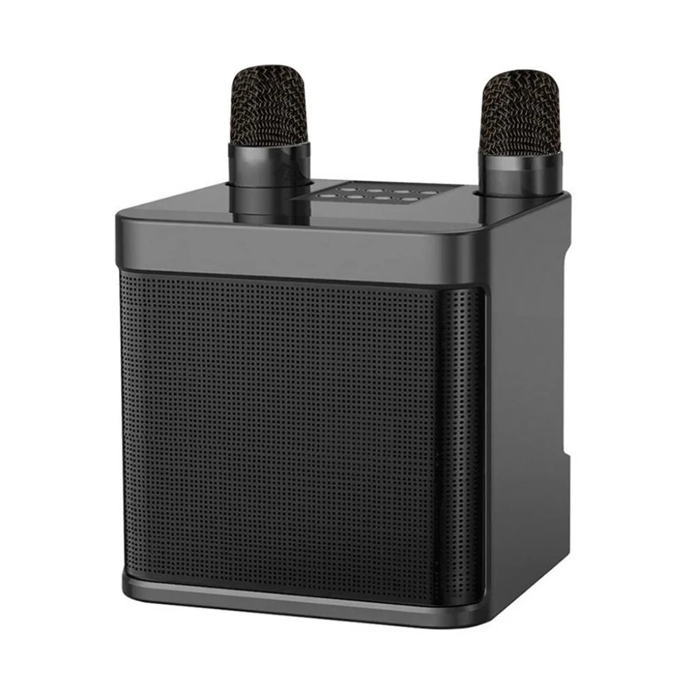 With 2 Microphones Bluetooth Speaker Set Portable Wireless Wireless Sound Microphone Set Multifunctional Colorful