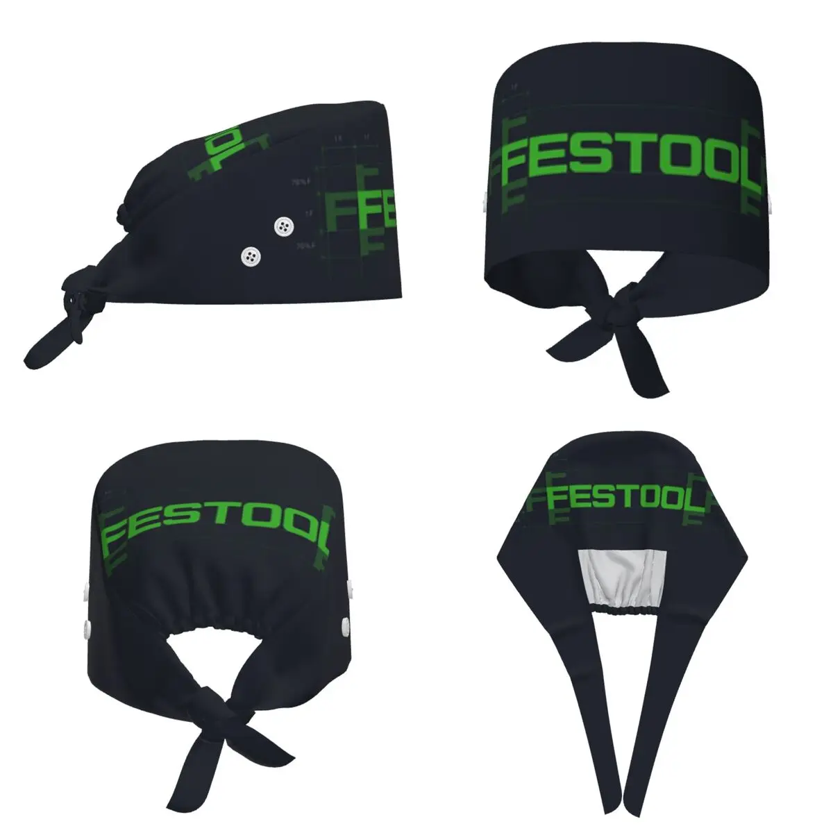 Festool Powertool Scrub Hat Doctor Working Surgical Cap Unisex Adjustable Nursing Caps for Dentist