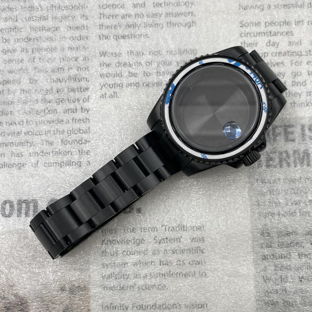 高品質のスチールストラップケース,nh35,nh34ムーブメント,トリムバックル,バンサブマリン,sk,gmtケース,40mm