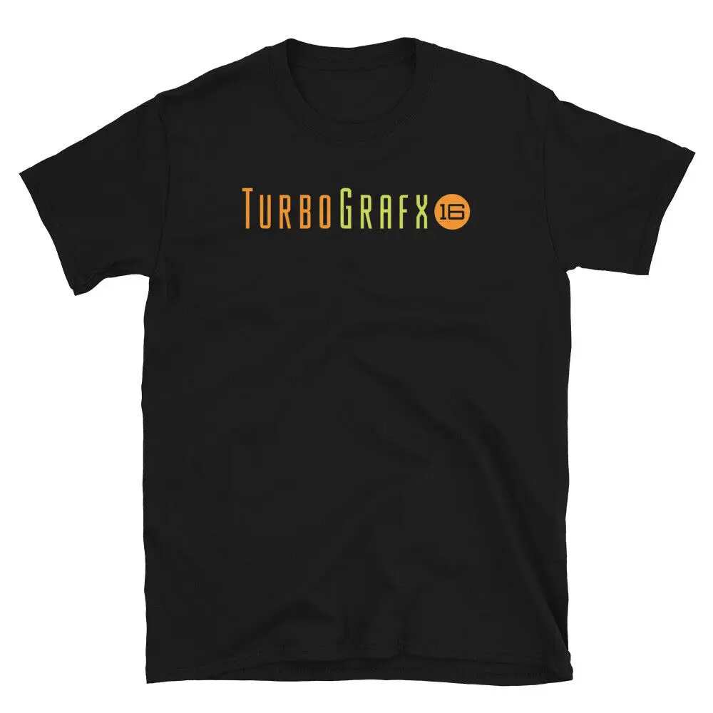 Turbografx 16 Logo T-Shirt, NEC PC Engine Retro Video Game Console 16 bit Gamer