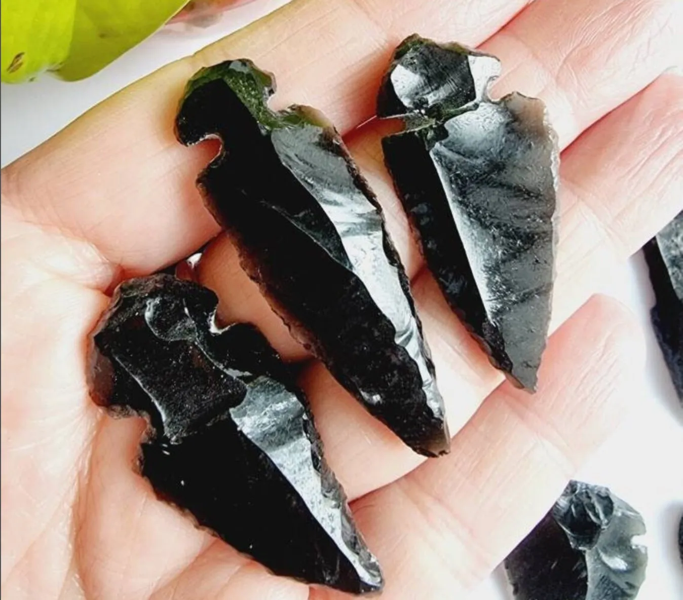 Natural Obsidian Stones Arrowhead Rough Healing Point Healing