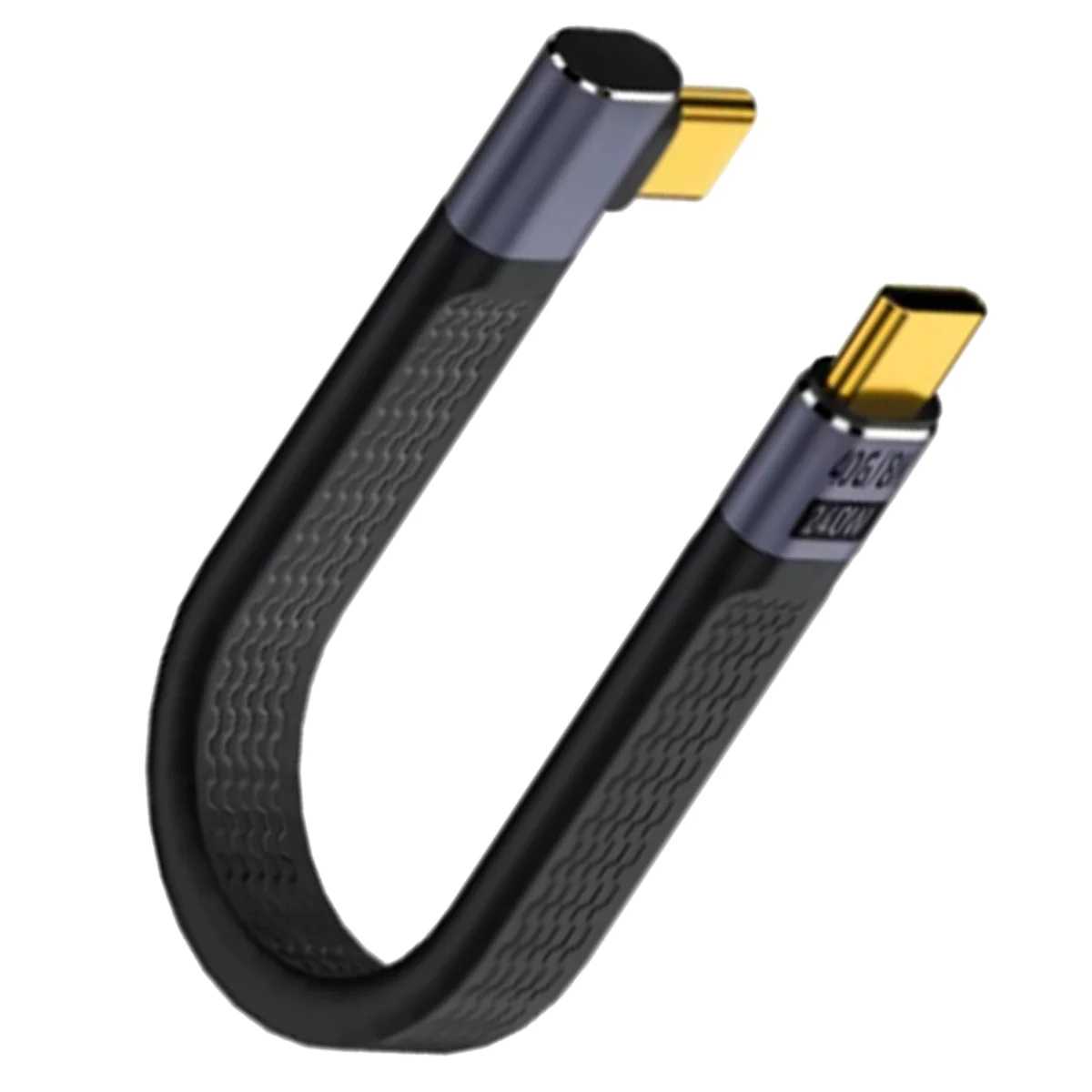 

Розничная торговля! Короткий угловой кабель USB4, 13,5 см, кабель типа C, 40 Гбит/с, PD240W, зарядный кабель