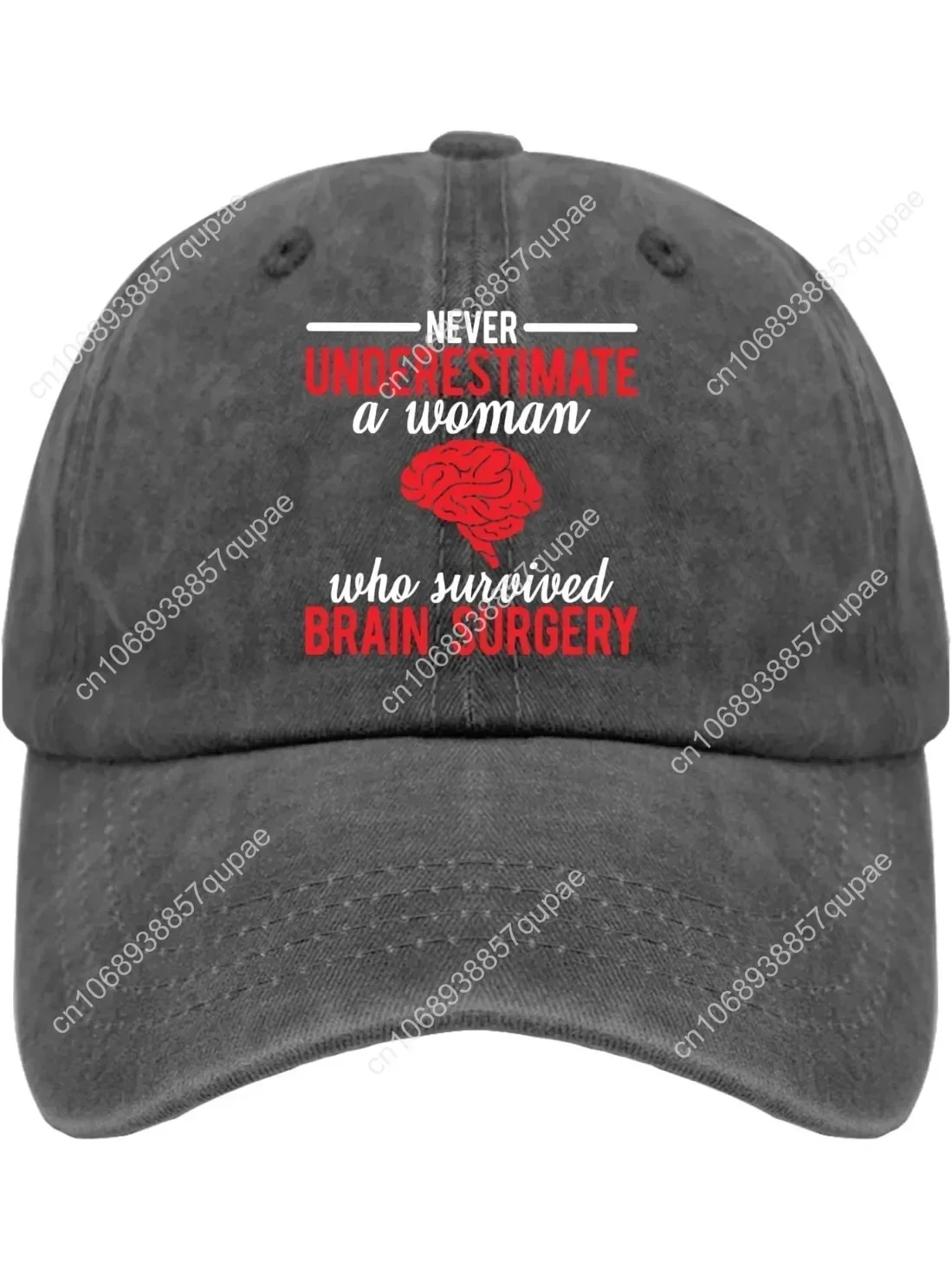 Never Underestimate A Woman Who Survived Brain Surgery Hats Runners Hat Pigment Black Mens Hats and Caps Gifts for Grandma Baseb