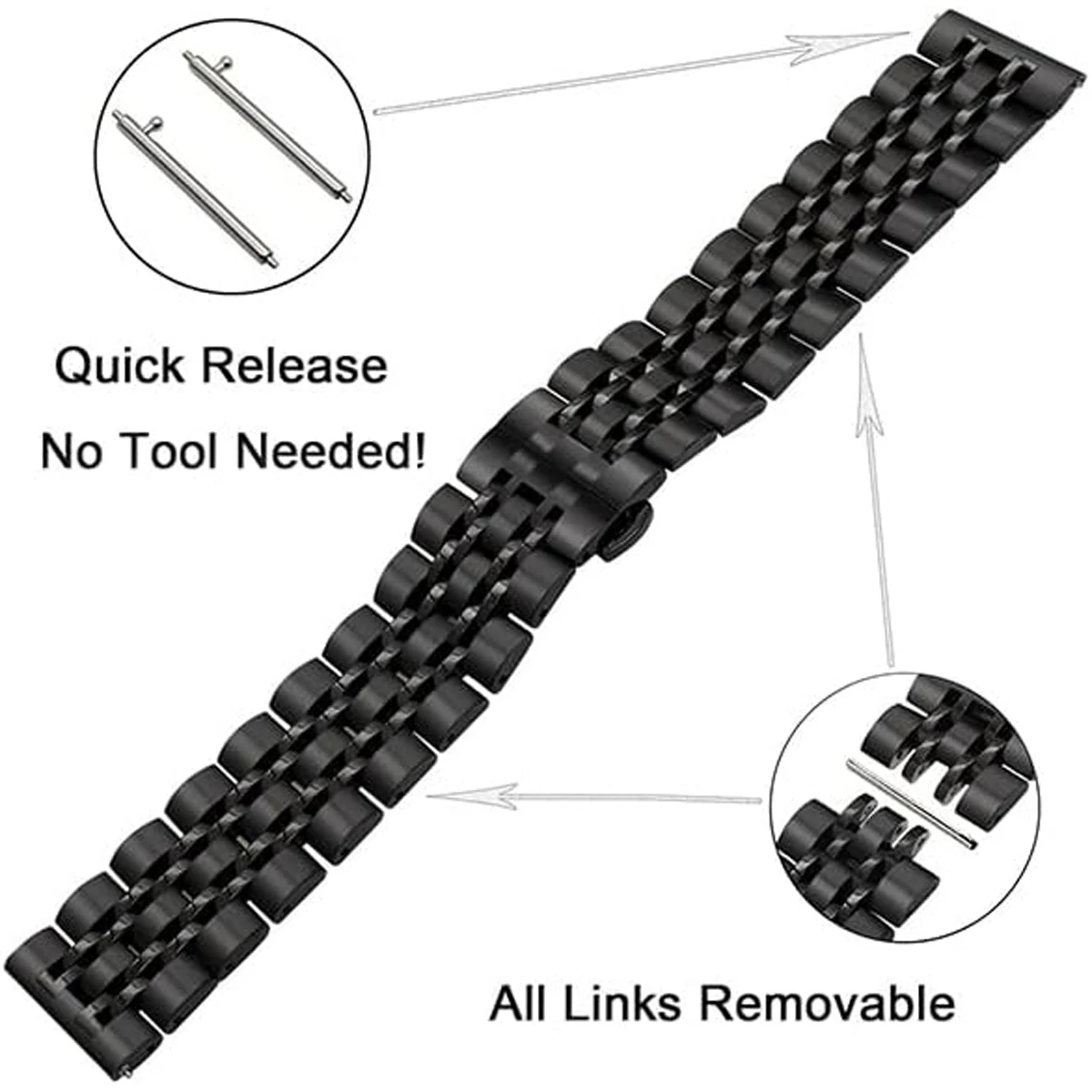 Correa de acero inoxidable para Huawei Watch Fit3, pulsera de Metal para Huawei Fit3 Fit2 Fit1, accesorios de repuesto para reloj