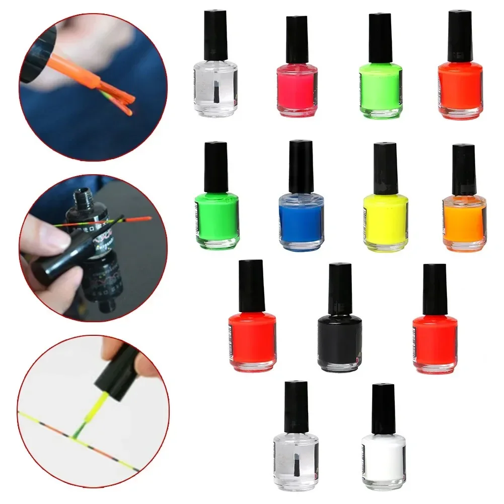 High Quality 15ML Fishing Floats DIY Fluorescent Paint Floats Tail Paint Indicator Visible Tail Repair Tool Tackle Accessories