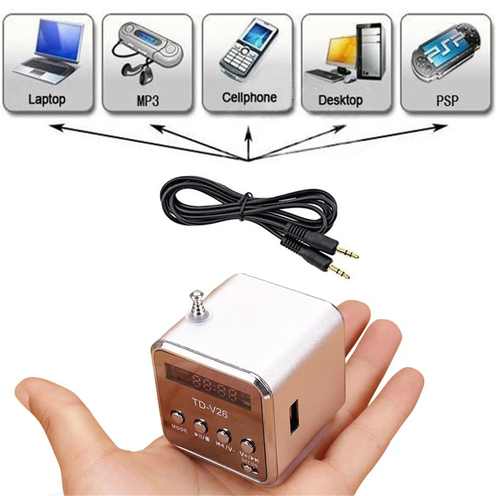 Mini FM Radio Portable Micro Treble Bluetooth Portable Voice For Computer Mobile Phone MP3 Music Support Micro TF Card - view 4