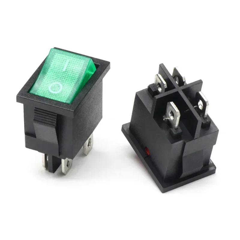 KCD1 Series Boat Car Rocker Switch 2/3/4/6 Pin 2/3 Position 6A/250V 10A/125V AC 15mm x 21mm Power Switches