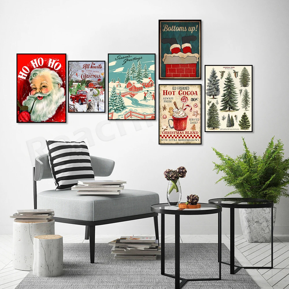 Christmas tree grower's guide poster, Santa vintage poster, Christmas pine tree, merry christmas, christmas home decor