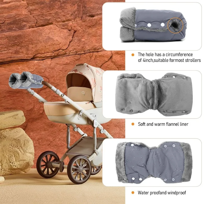 Sarung tangan hangat, tebal hangat tahan air sarung tangan antibeku, orang tua dan pengasuh sarung tangan aksesoris mobil aksesoris bayi