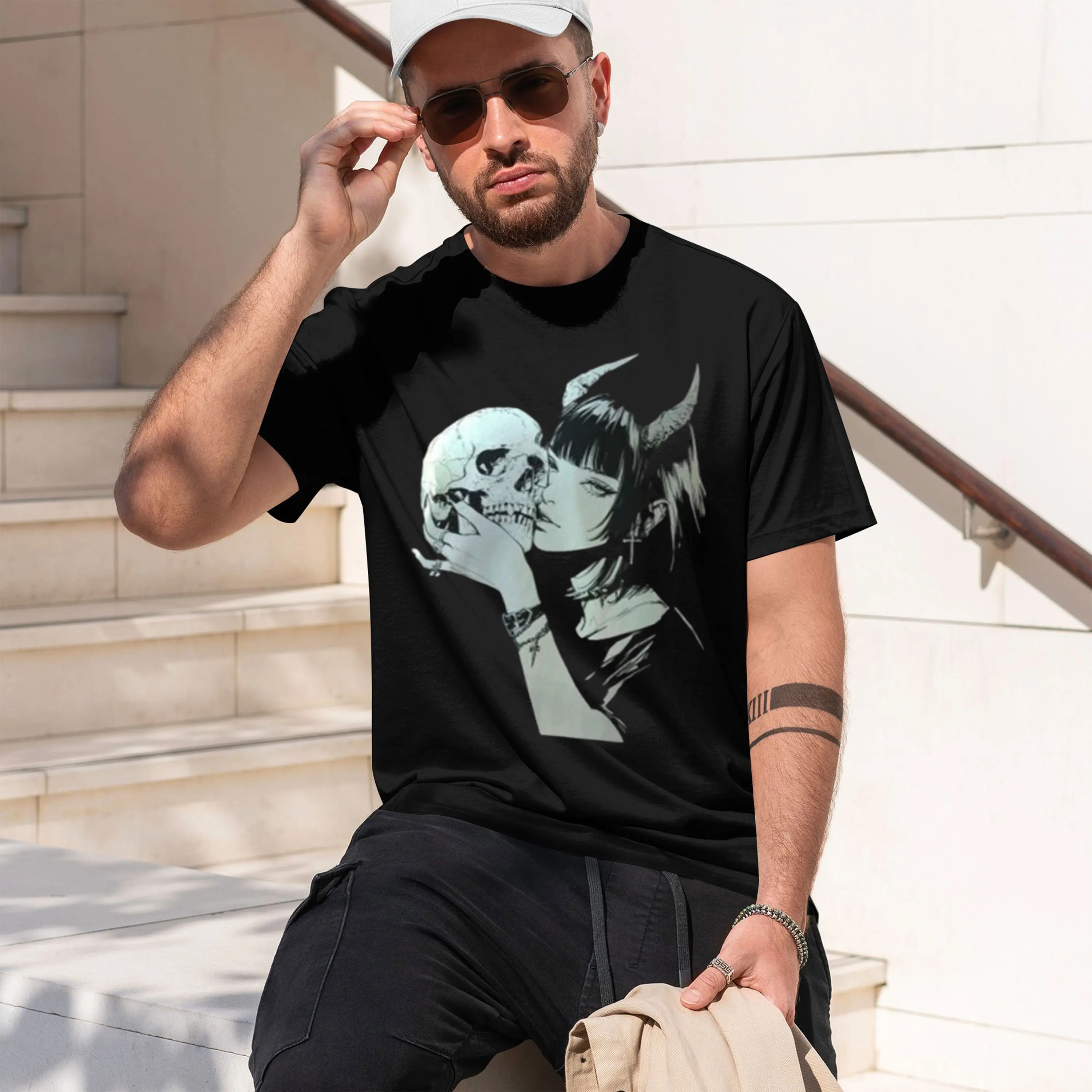 Janese Horror Devil Anime Grh T Shirts Woman Man Goth Aesthet Harajuku High Quty Streetwear Otaku Shirt 2026 New Model Men’s Sho