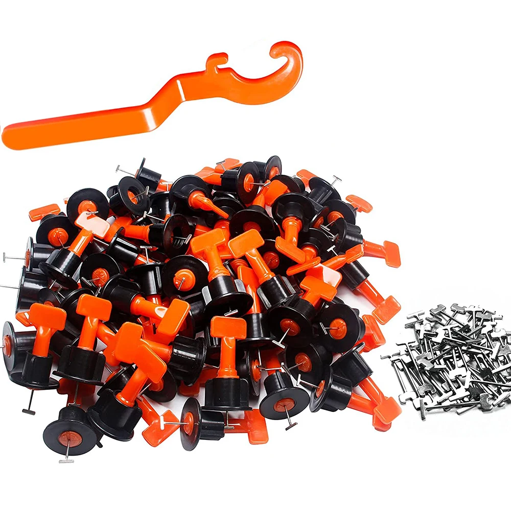 151pcs ceramic tile leveling system kit, 50 reusable ceramic tile leveling pads+1wrench+100 1/16 