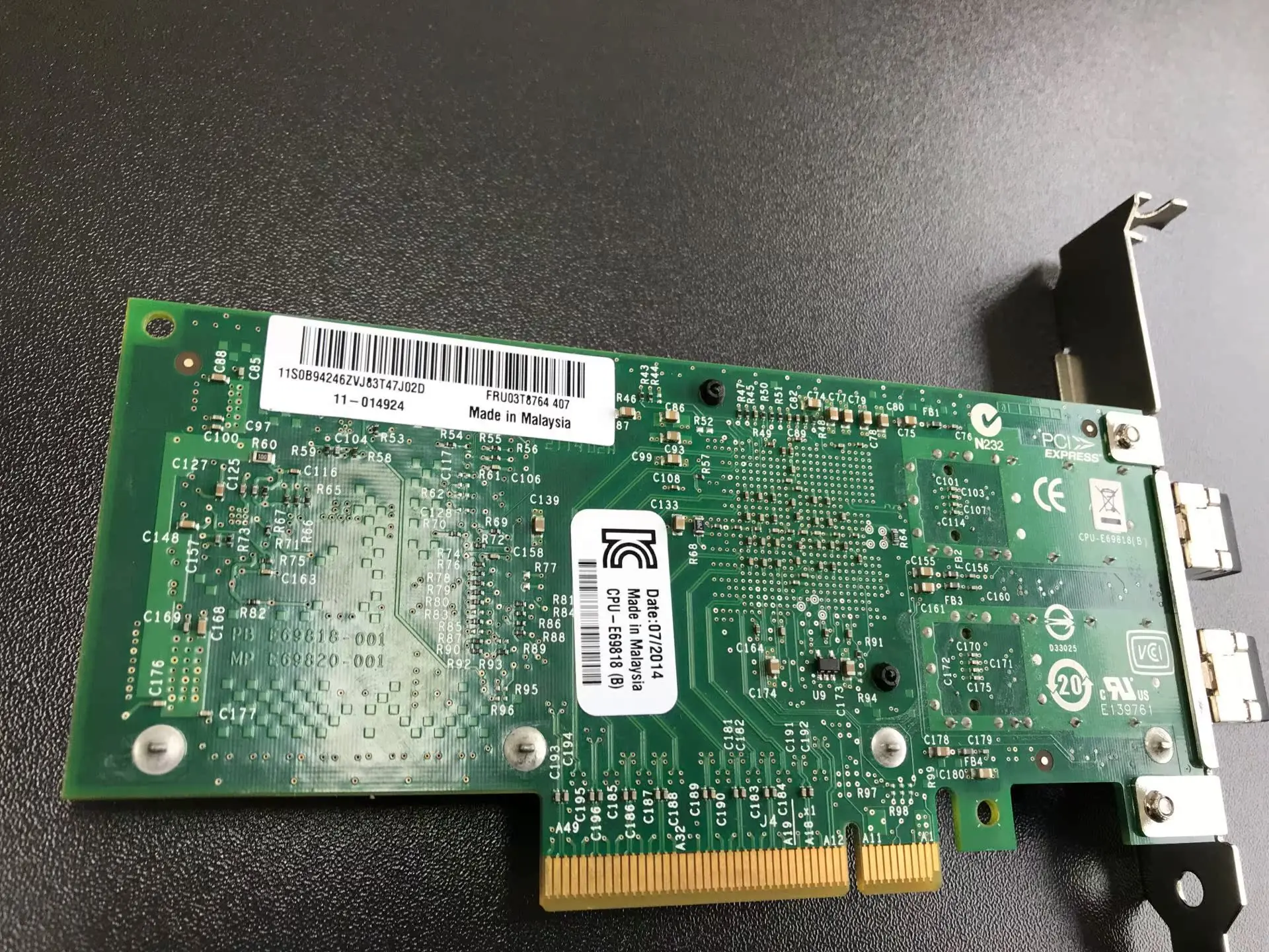 

Чип E10G42BFSR X520-SR2 82599, 10-гигабитная сетевая интерфейсная карта, 10-гигабитное волокно, двойной порт