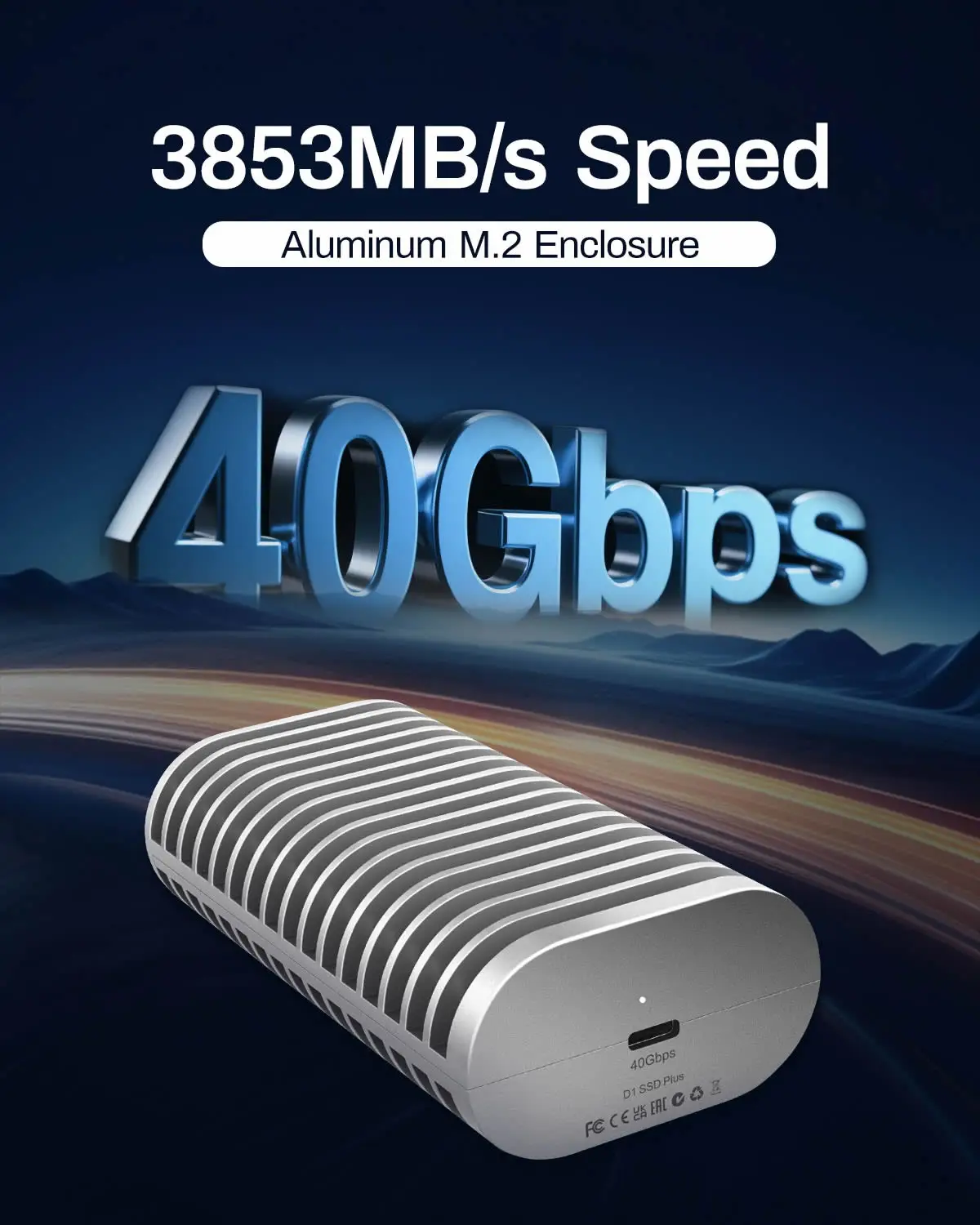 

TERRAMASTER D1 SSD Plus 40Gbps M.2 NVMe SSD Enclosure(Diskless)