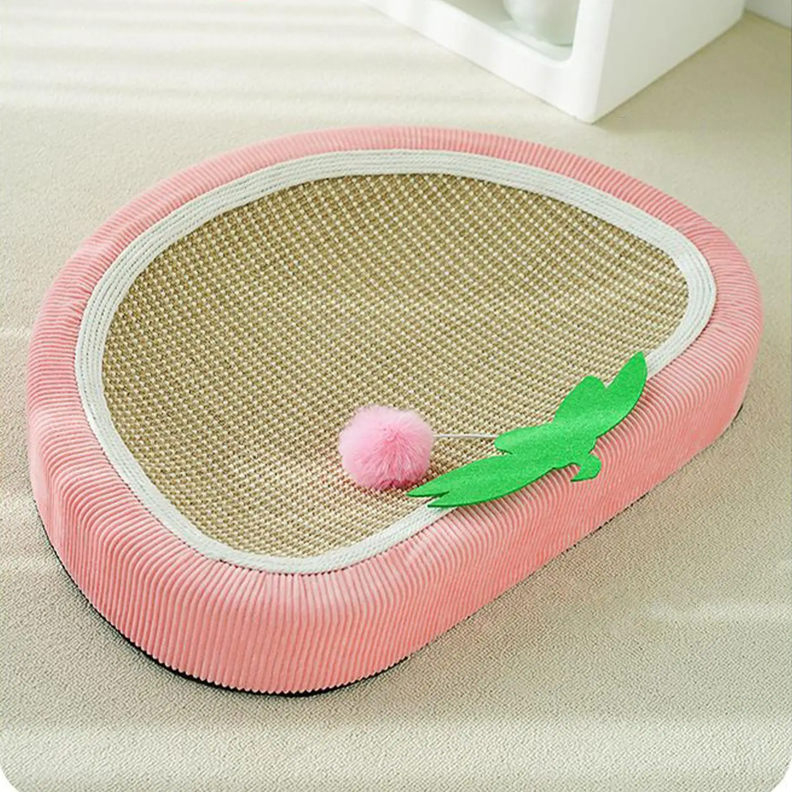 Placa de arranhar para gatos, cama de sisal, morango, gato, almofada de dormir, ninho, suprimentos para animais de estimação, gatinho, cachorro pequeno, sofá interno