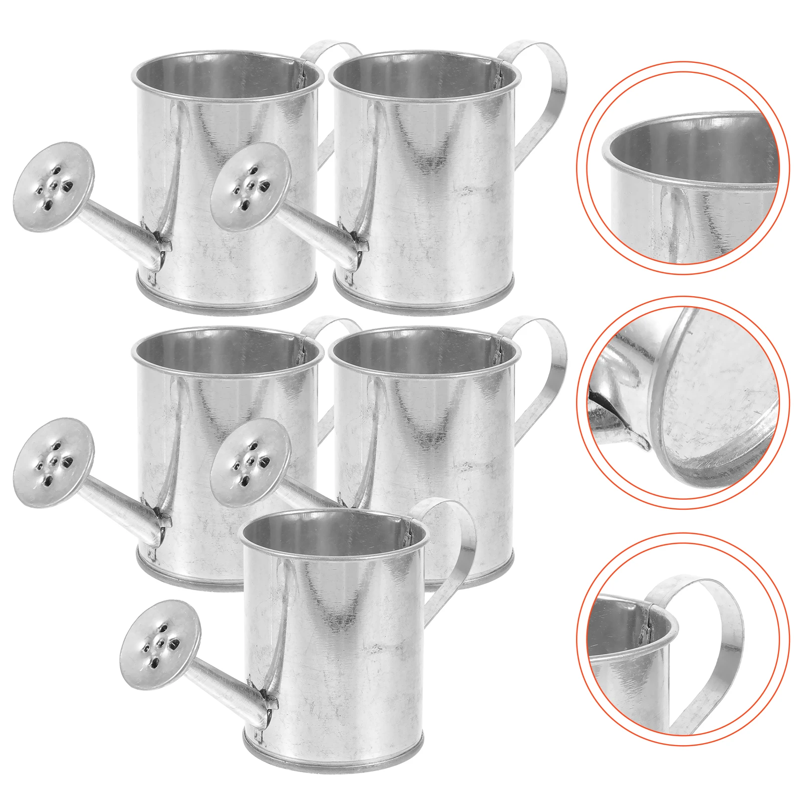 

5Pcs Miniature Watering Cans Metal House Gardening Tool Safe Materials -Term Service Creative Mini Garden Decor