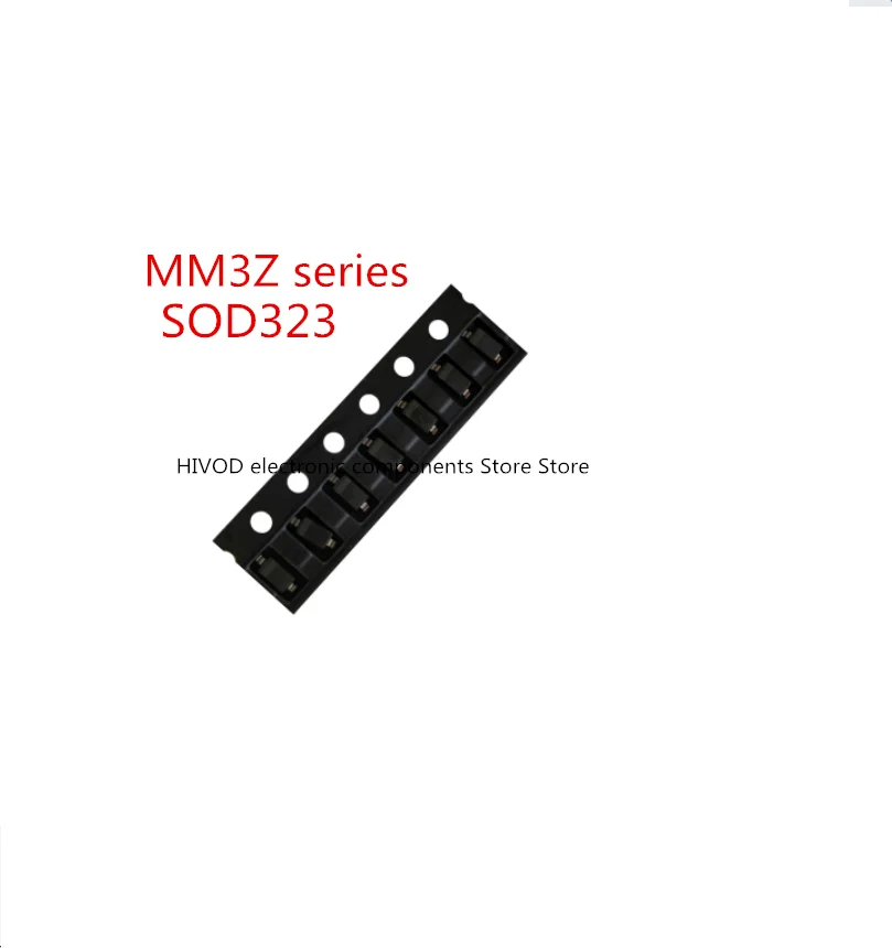 100PCS SMD regulator tube MM3Z43 MM3Z47 MM3Z51 MM3Z56 MM3Z62 MM3Z68MM3Z75 package SOD323