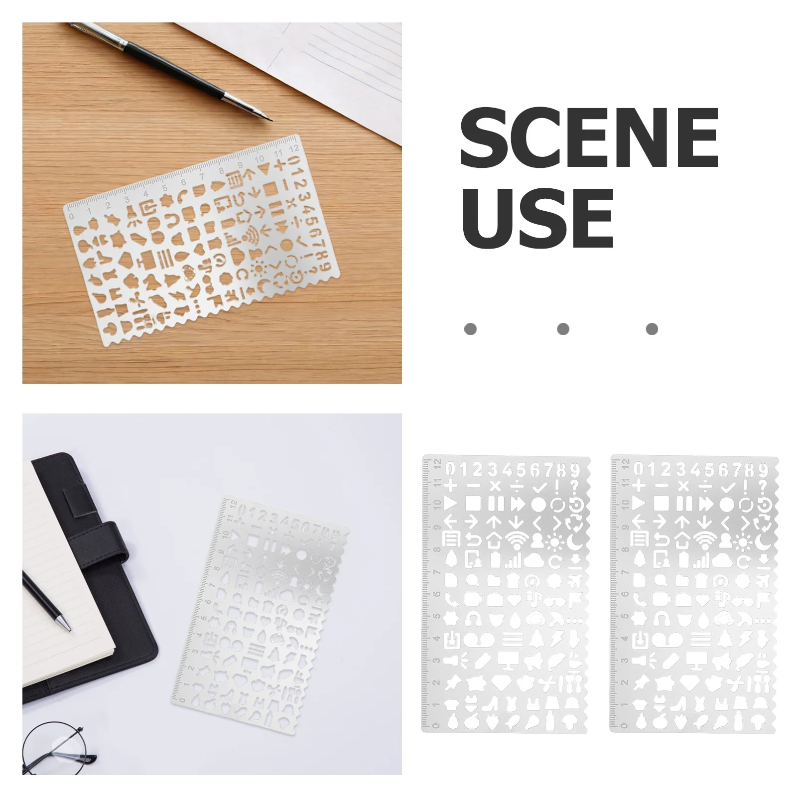 5 قطعة قالب رسم حاكم الفولاذ المقاوم للصدأ الاستنسل Diy بها بنفسك اللوحة سكرابوكينغ الأشكال الهندسية قوالب الحرفية قابلة لإعادة الاستخدام #6