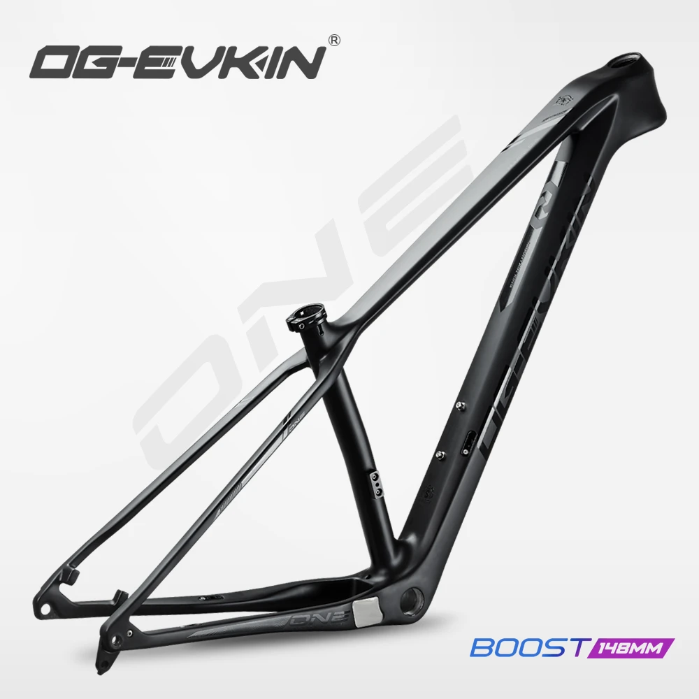 

OG-EVKIN CF-054 MTB 12V Carbon Mountain Bike Frame 12X148 Thru-Axle 29er BSA73 1-1/8-1-1/2 Disc Bicycle Frame Carbon Bike Frame