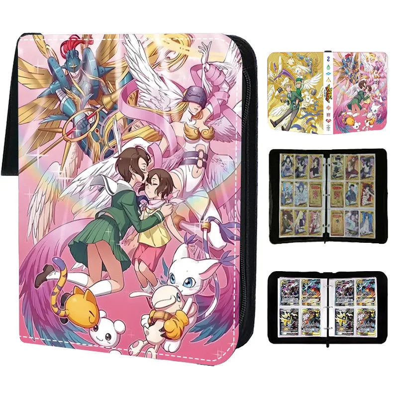 900 pièces numérique monstre DTCG carte Album 9Grid54Pages fermeture éclair cartes classeur livre dossier Digimon aventure jeux carte Collection livre