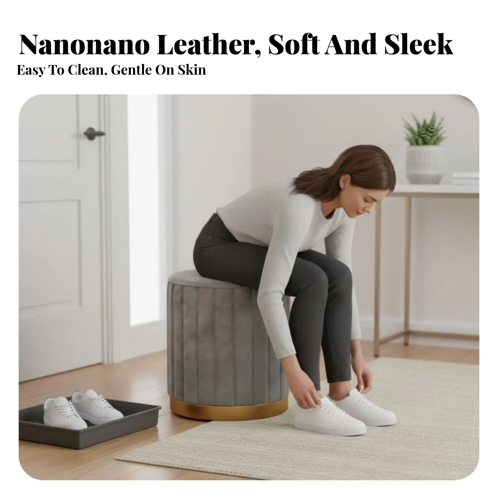 布張りの化粧台スツール-ミニマリストデザイン-布張りの化粧台スツール-省スペースでお手入れ簡単-大人、リビングルーム、玄関用