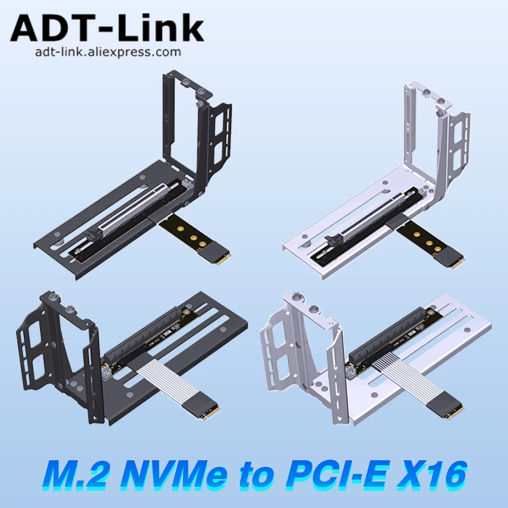 

Gen4.0 M.2 NGFF NVMe STX Mainboard Graphics GPU Holder Extender PCI-E X16 4.0 M.2 Key M Turn Right Angled 16x Riser Card Adapter