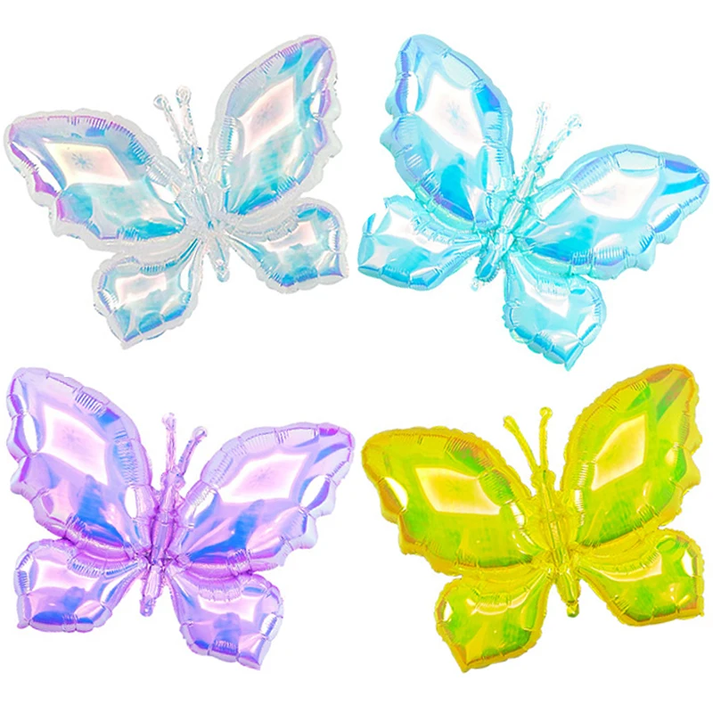 Butterfly Birthday Balloon Transparent Colorful Butterfly Balloons Baby Shower Helium Balloon Birthday Party Decorations Globo