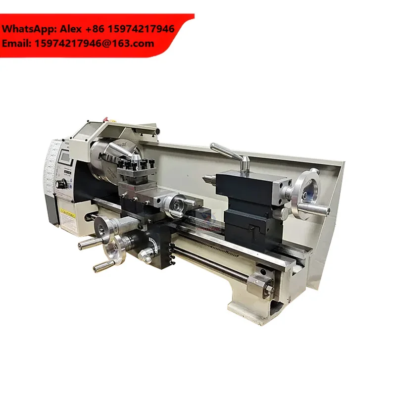 Premium WM210V Mini Manual Metal Lathe, Desktop Home Lathe, Metal Processing Micro Woodworking Desktop Lathe