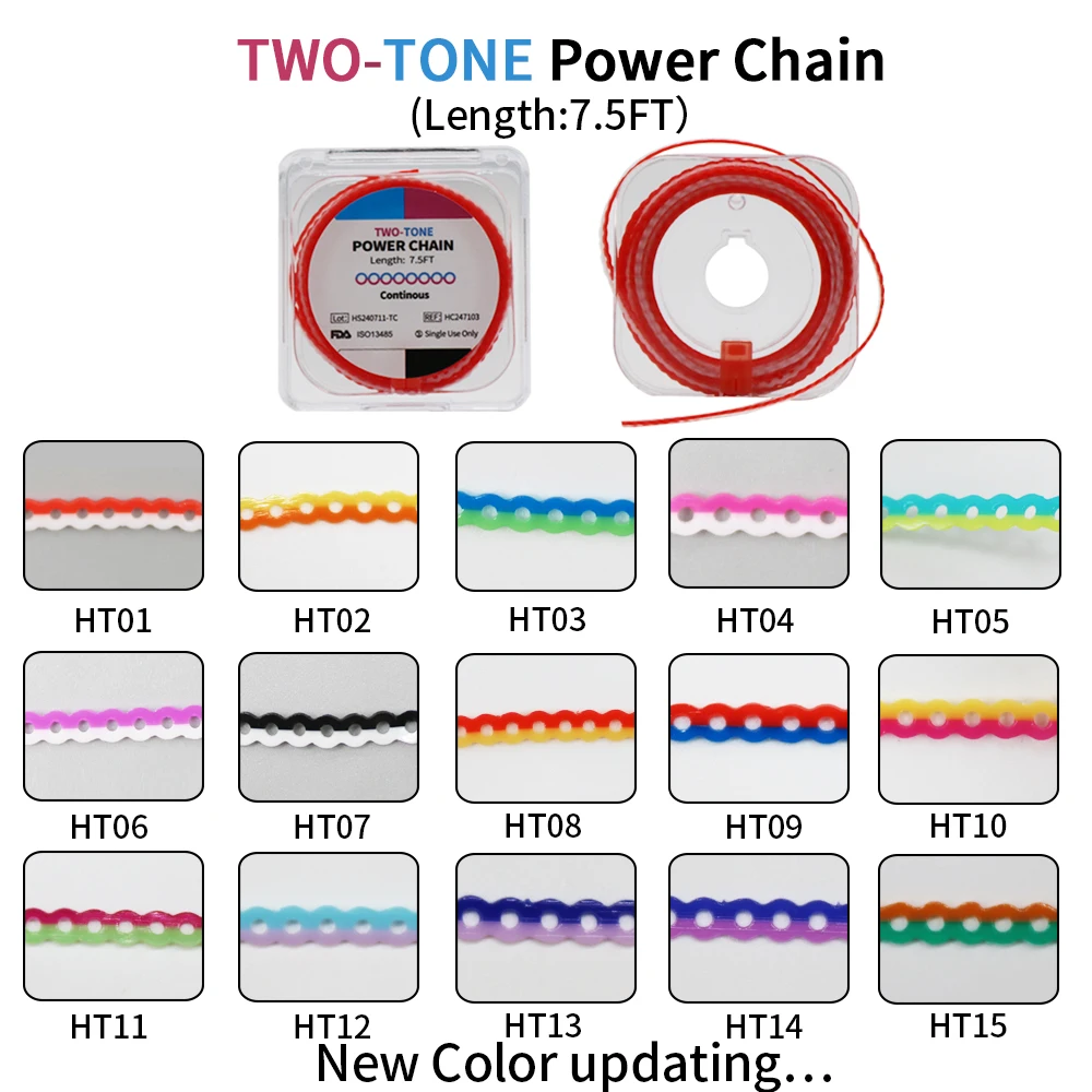 

7.5Feet Roll Double Color Power Chain Long Short Continous