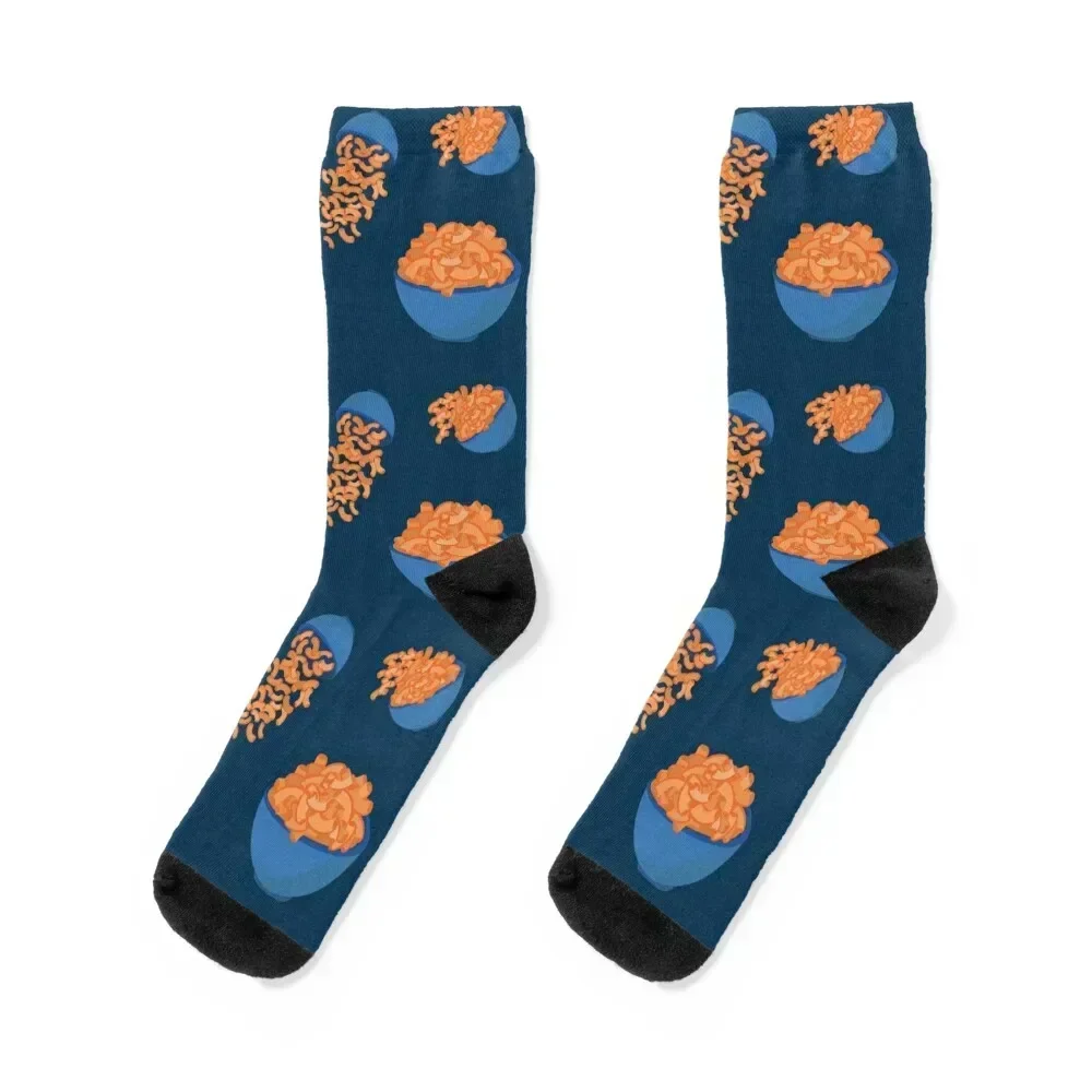 

Attack of the Mac and Cheese Pattern Socks hiking Crossfit snow Socks For Man Women's