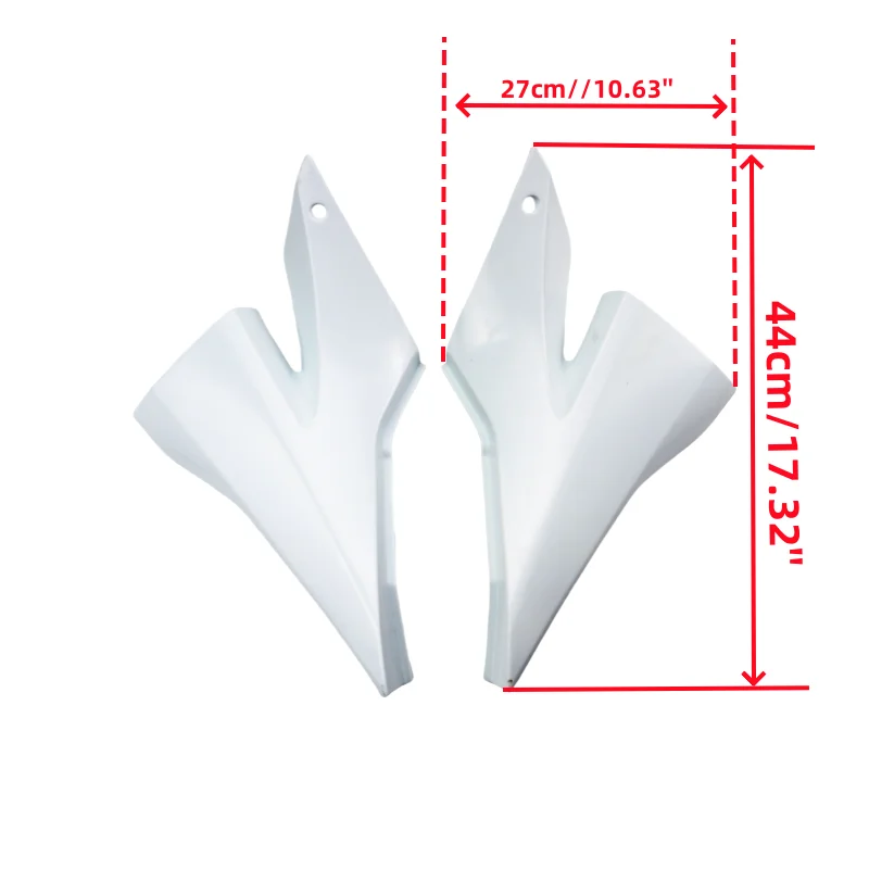 2Pcs Motorcycle Unpainted Side Tank Trim Cover Fairing Cowls for Kawasaki Ninja ZX6R ZX636 2005 2006 ZX-6R 05 06