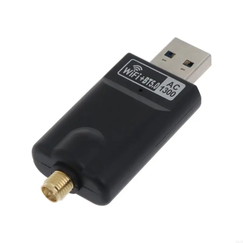 N84B USB3.0 LANアダプター2.4/5GHz AC1300 WIFIアダプターBluetooth互換5.0ワイヤレスネットワークカード1300M 802.11AC用ラップトップ用