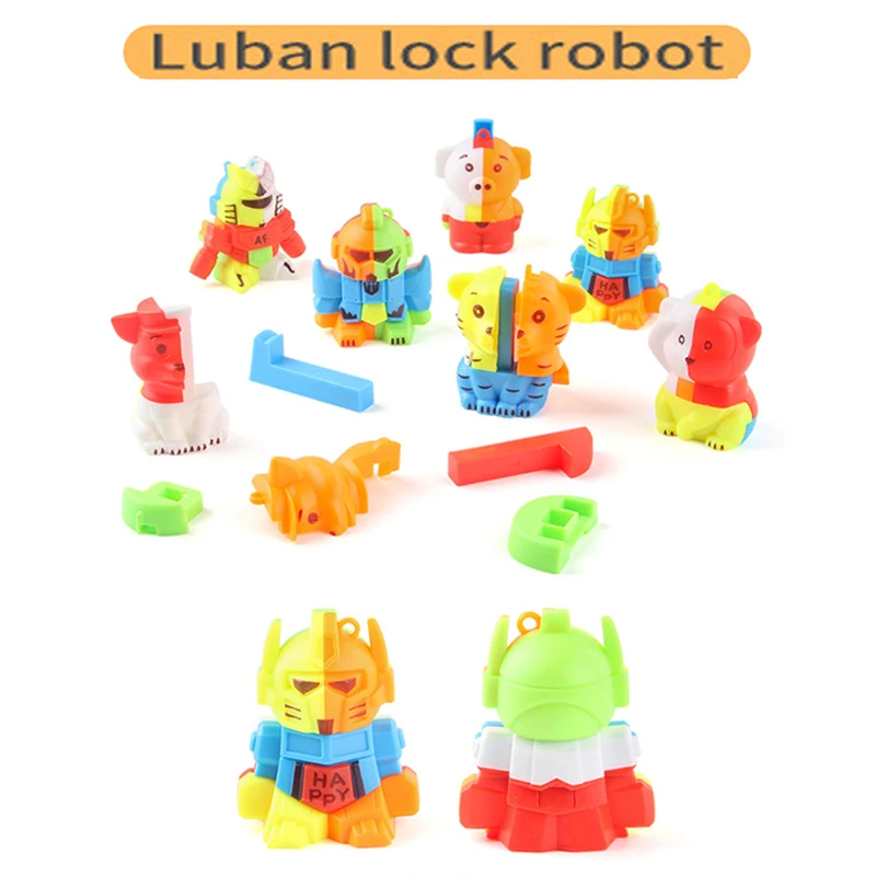 

3D Puzzle Luban Lock Children Adults Intelligent Thinking Development Toys Kids Animal Vehicle Robot Disassembly Toys Props Gift