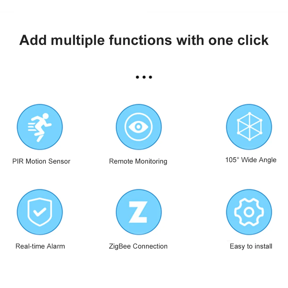 Tuya ZigBee Smart Human Motion Sensor Detector PIR Movement Security Alarm Smart Life App Remote Works With Alexa Google Home