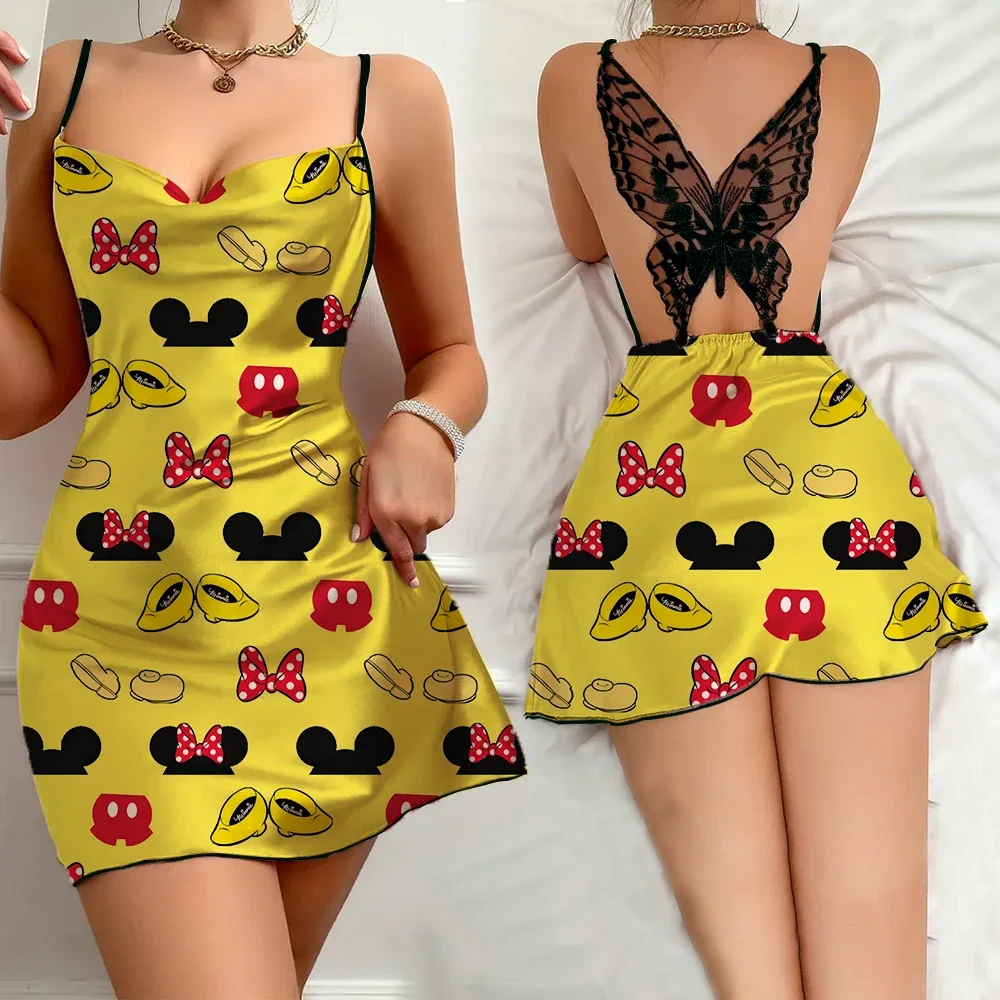 2024 Fashion Nightwear for Women New Summer Sleevesless Female Pajama Cartoon Pattern Women's Home Dress Sexy Sleeping Dress